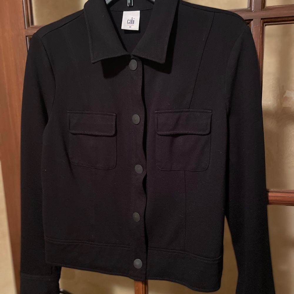 CAbi black jacket Ava 3174 ponte knit